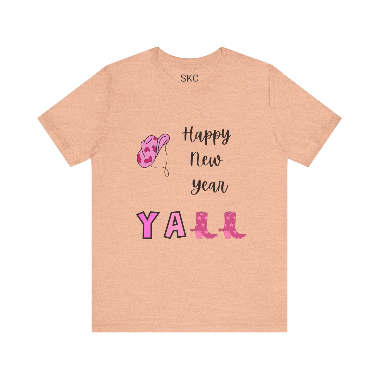 Happy New Year Country Folk Unisex Tee - Boots and T-Shirts Over City Lights and Heels