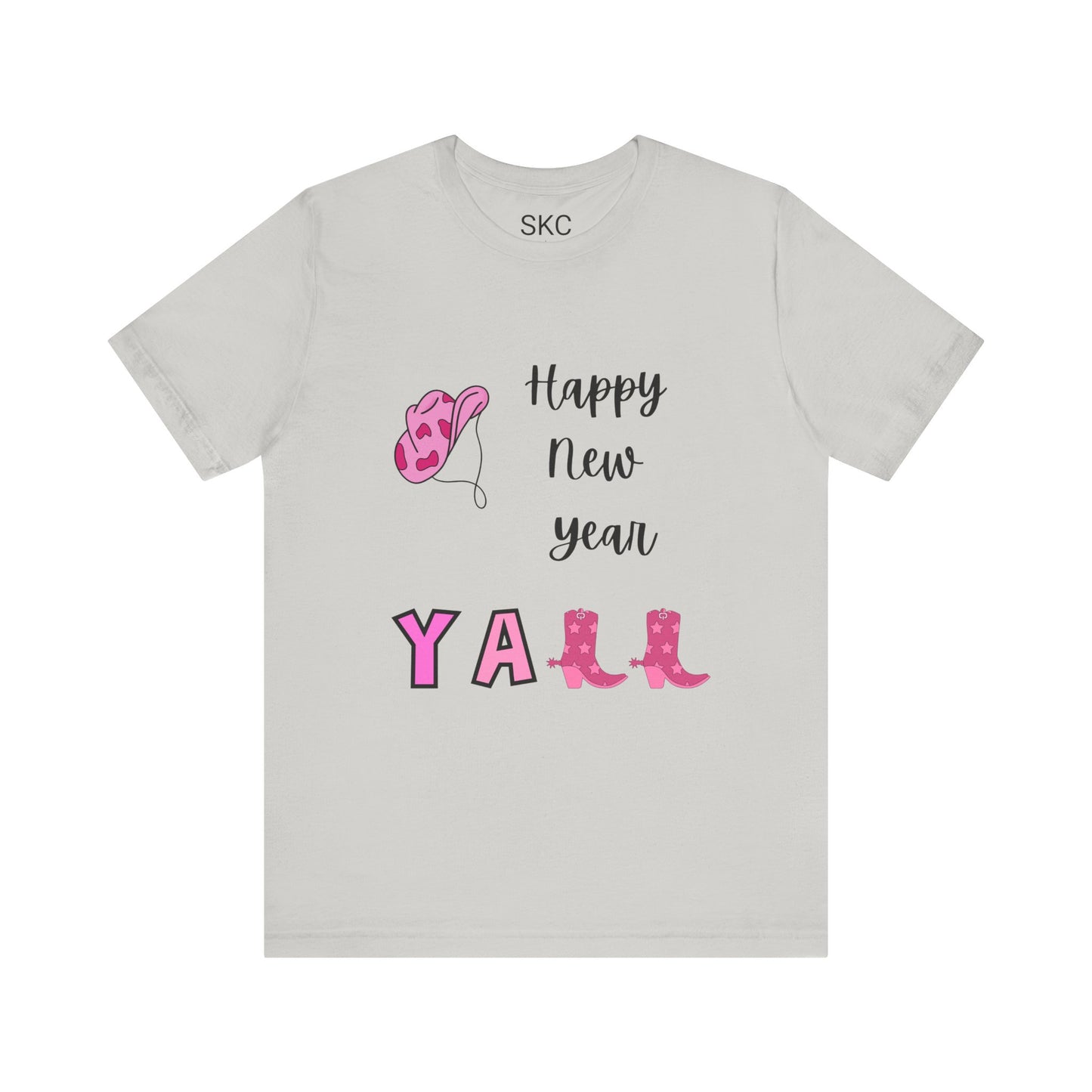 Happy New Year Country Folk Unisex Tee - Boots and T-Shirts Over City Lights and Heels